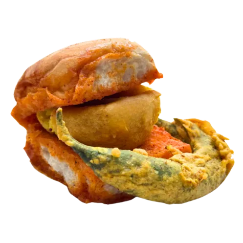 Indian vada pav snack at Amdavadi Streetz